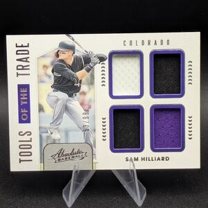 2020 Panini Absolute Tools of the Trade 4 Swatch /99 Sam Hilliard Rookie RC
